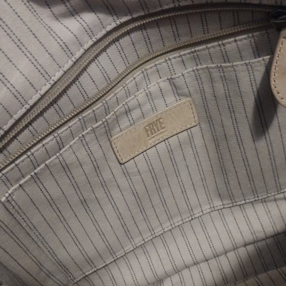 Frye Melissa Shopper Beige Leather Tote Bag - Picture 7 of 8